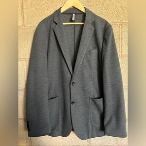 PJ PAUL JONES Men’s XL Casual Knit Blazer Jacket Gray Two Button
